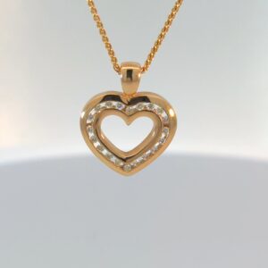 Kette mit Herzanhänger 0.20ct