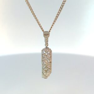 Art Deco Kette mit Diamant ca. 0.07ct