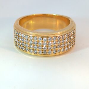 Halb-Memoriering mit Brillanten ca.0.34ct